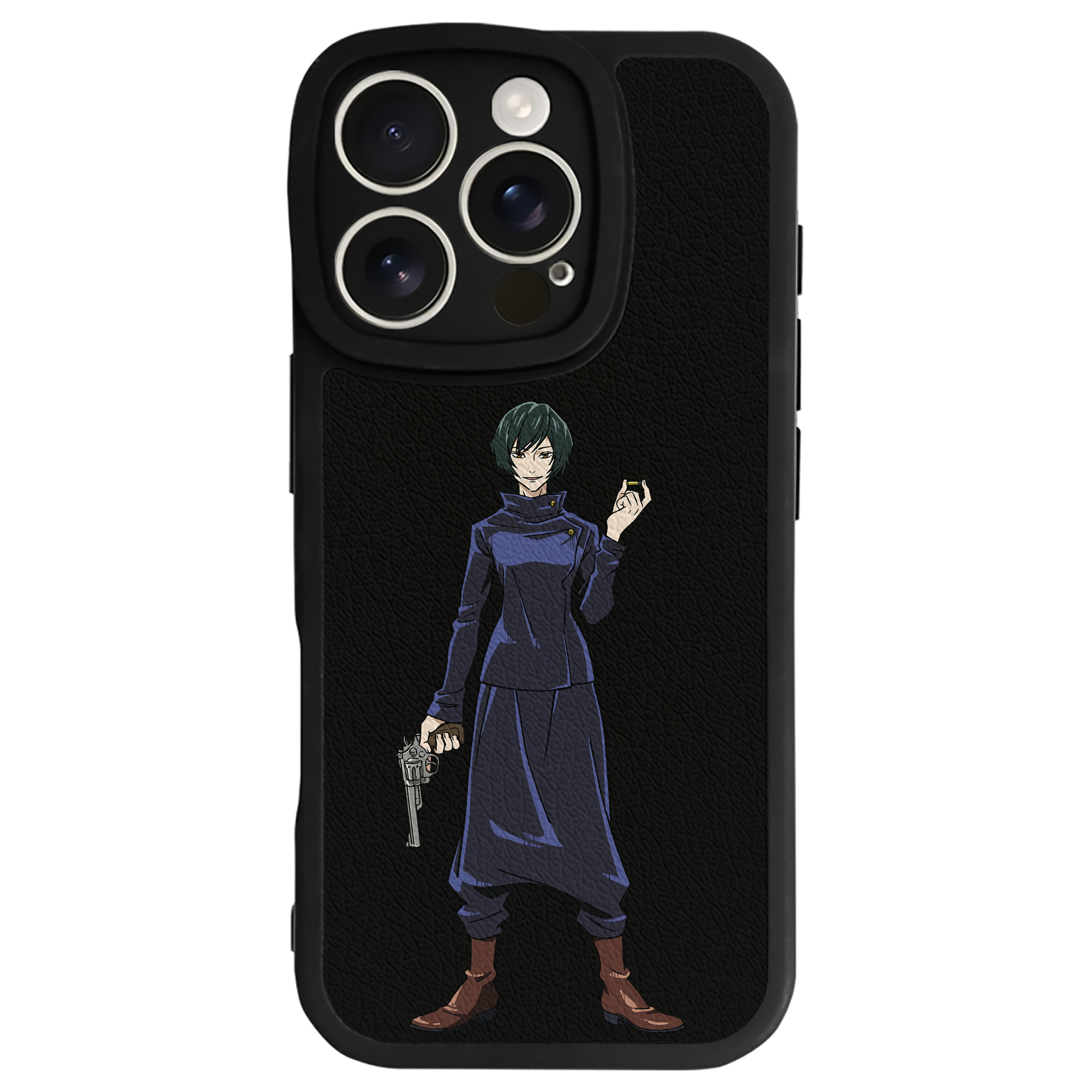 （画像用） 呪術廻戦 Jujutsu Kaisen 【iPhone 16シリーズ対応】シリコンスマホケース（レザー調） 材質：シリコン
